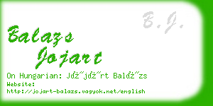 balazs jojart business card